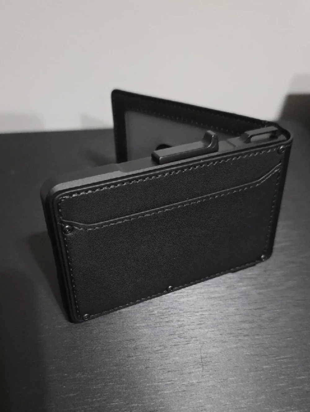 Black Slim Pop Up Wallet
